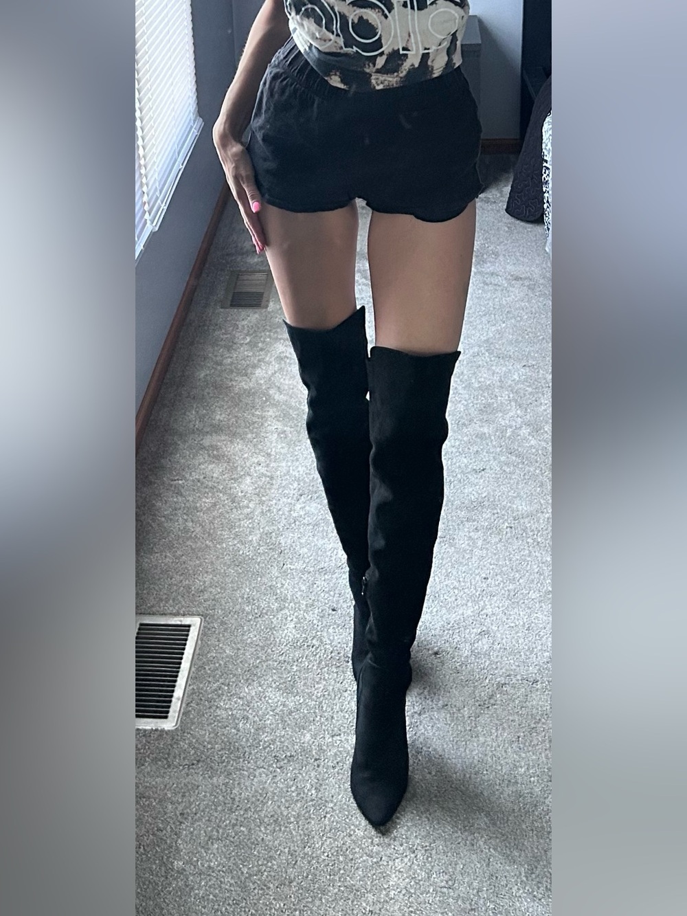 Thigh high heels size 8 Charles by Charles David
